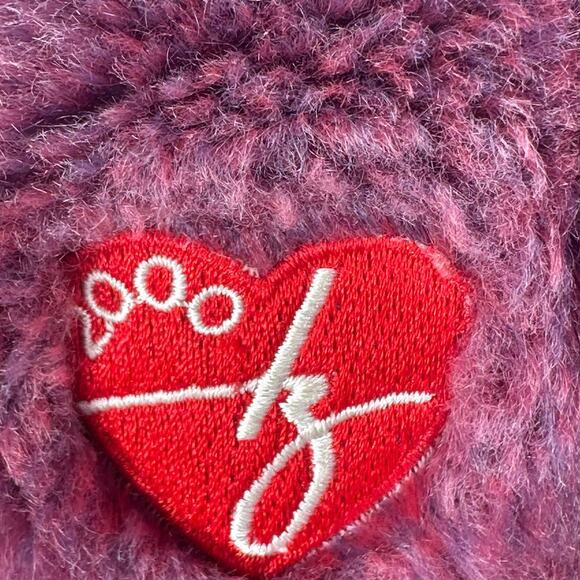 Vintage Ty Beanie Buddies 2000 Signature Bear Embroidered Heart Purple Plush Y2K - Picture 6 of 10